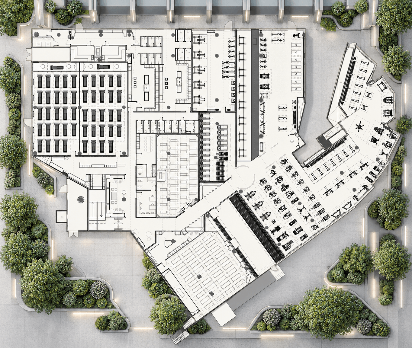 Detailed floor plan of One Playground Zetland with architectural surroundings